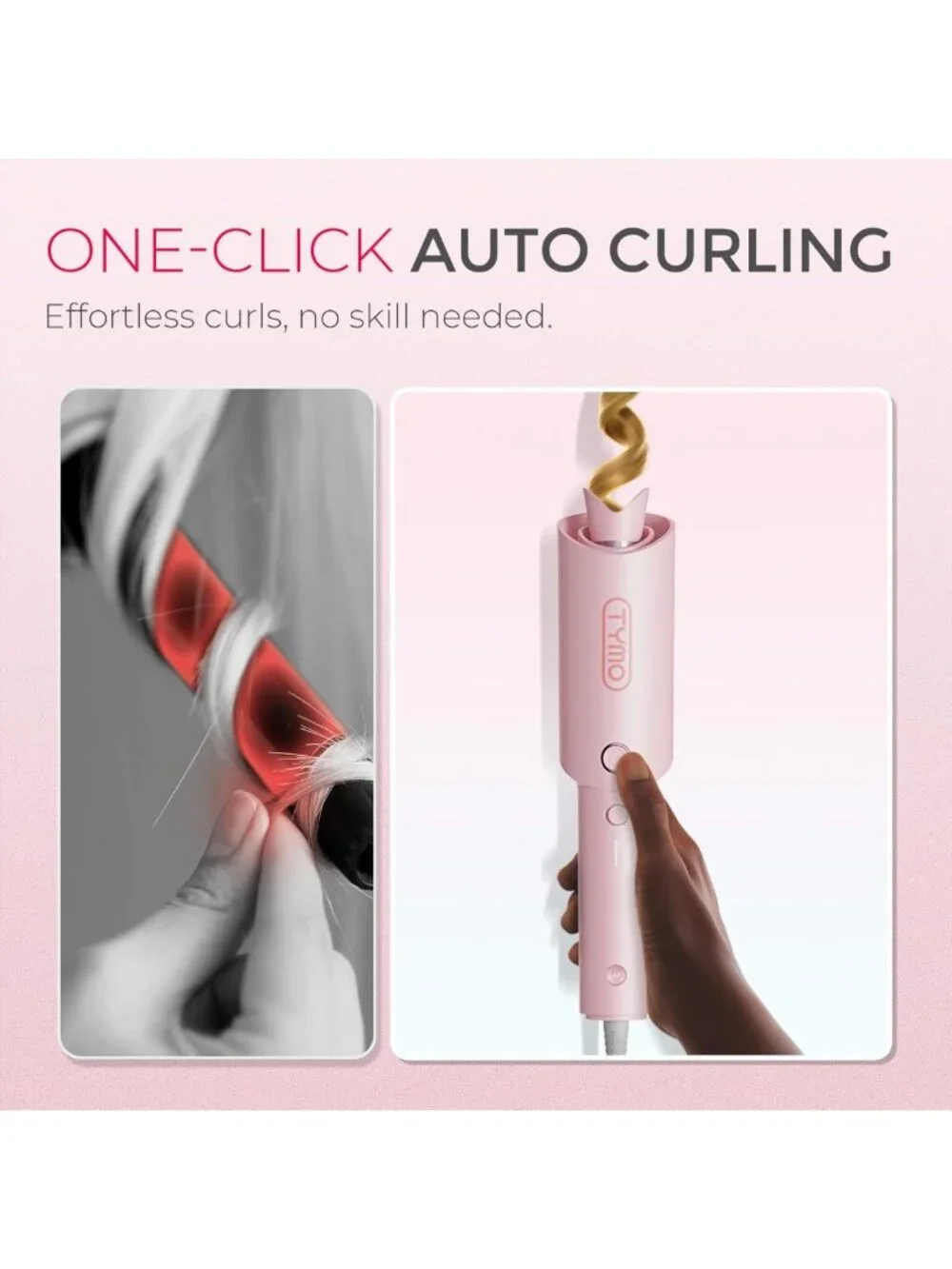 Automatic Rotating Curling Iron for Beach Waves - Easy Hair Curler Tool